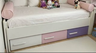 Cama Nido con Cajoneras y Dos Somieres