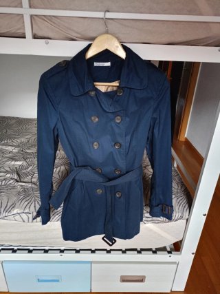 Gabardina Stradivarius Azul