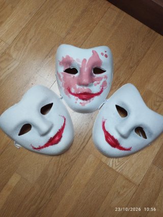 3 máscaras de Cartón Piedra Halloween