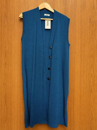 Chaleco Leño Mujer Talla M Azul Verdoso Nuevo