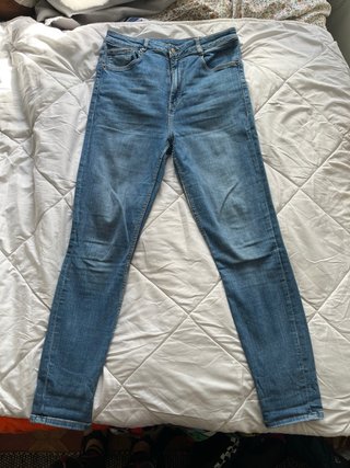 Pantalón Vaquero Pitillo Azul Talla 40