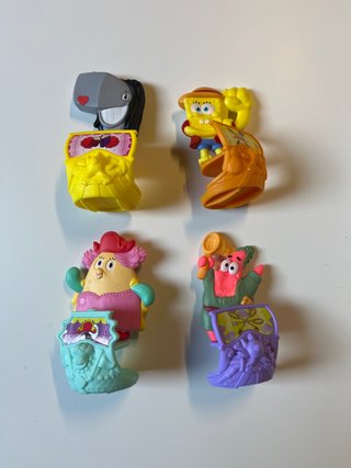 Set 4 Figuras Bob Esponja x One Piece McDonald's