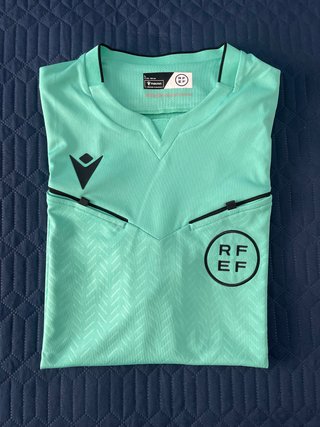 Camiseta Árbitro Macron Turquesa Talla L