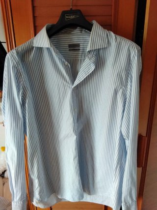 Camisa Emidio Tucci Rayas Azul y Blanco