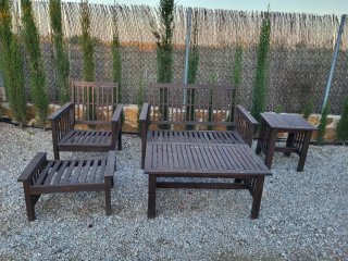 Conjunto de Muebles de Exterior de Madera