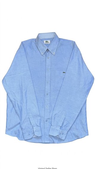 Camisa Lacoste Oxford Azul Claro
