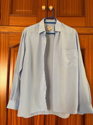 Camisa Manga Larga Azul Presley