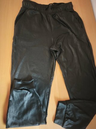 Pantalón Calzedonia Efecto Piel Negro