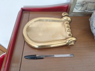 Cenicero vintage grillete naval de latón Ciervo
