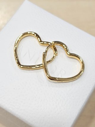 Pendientes Aros Corazón Pandora Dorados
