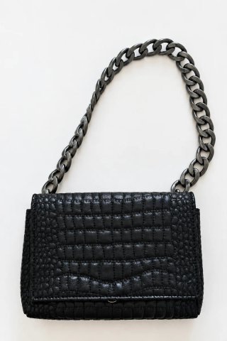 Bolso Zara negro acolchado