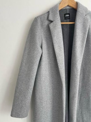Abrigo Zara Gris Talla S