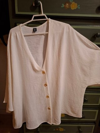 Blusa Blanca Shein Talla XXXL