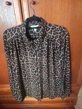 Blusa Camisa Estampado Leopardo