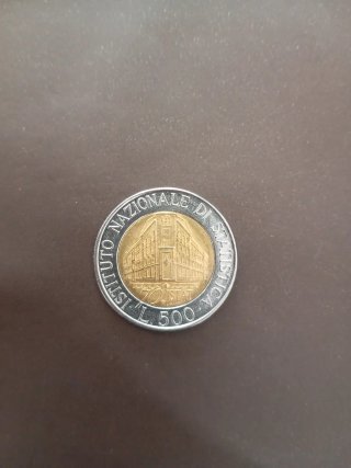 Moneta 500 Lire Commemorativa ISTAT