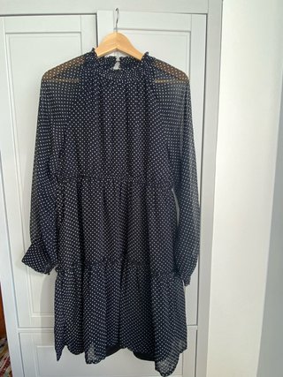 Vestido de Maternidad Negro con Lunares