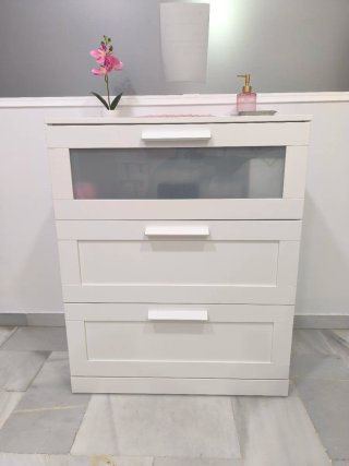 Cómoda 3 cajones BRIMNES blanca