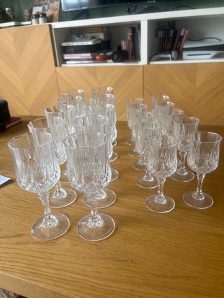 Set de 20 Copas de Cristal Tallado