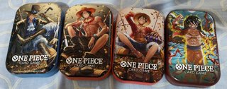 4 Latas coleccionables One Piece Card Game