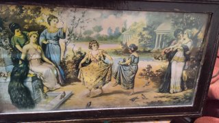 Cuadro Antiguo con Escena Clásica