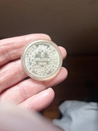 Moneda 5 Francos Franceses 1849...moneda de plata