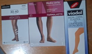 Lote 3 Medias de Compresión (Viadol y Farmalastic)
