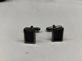 Gemelos Rectangulares Plateados y Negros