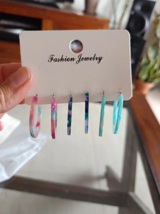 Set de 3 pares de pendientes de aro