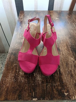 Sandalias de Tacón Rosas