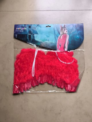 Alas de Plumas Rojas para Disfraz