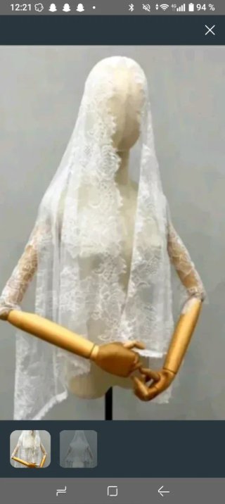 Mantilla Fallera Blanca