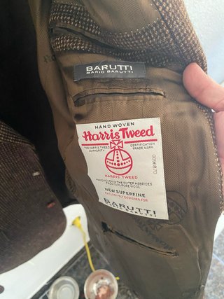 Americana Mario Barutti Harris Tweed Marrón
