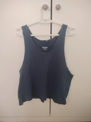 Camiseta de tirantes azul PULL&BEAR