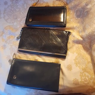 Set de 3 Bolsos de Piel Negros