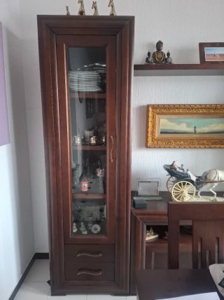 Vitrina Cristalera de Madera Maciza