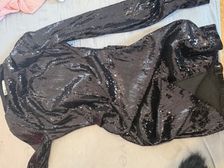 Vestido de brillos Zara negro talla S