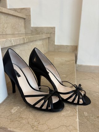 Tacones Zara Negros Talla 38