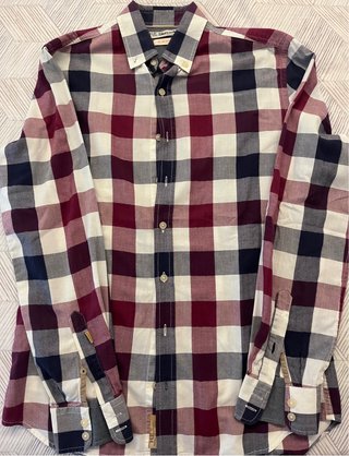 Camisa de cuadros hombre de Mango