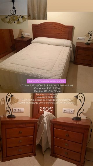 Dormitorio Completo de Madera Maciza