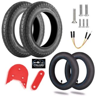 Kit 2 Ruedas 10x2 Patinete Xiaomi Negro