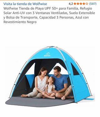 Tienda de Playa Wolfwise / tienda de campaña