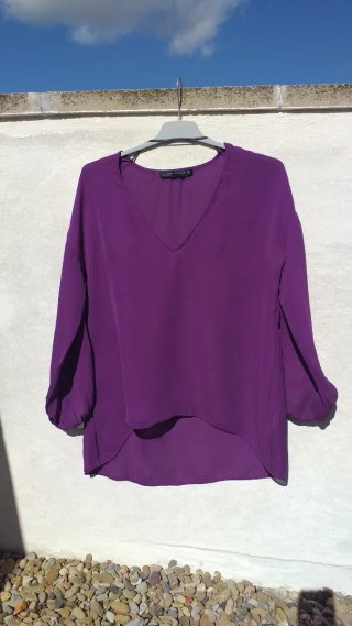 Blusa Zara Morada Talla M