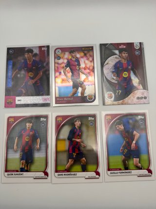 Lote 6 Rookie Cards FC Barcelona
