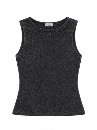 Top Negro con Brillos Promod