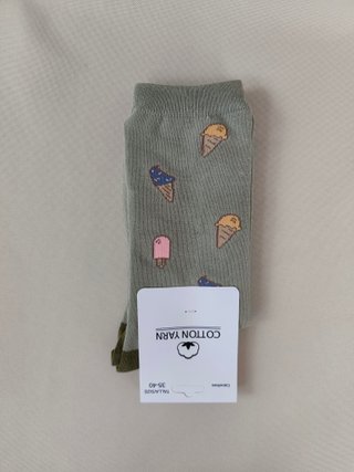 Calcetines con diseño de helados (35-40) - Nuevo