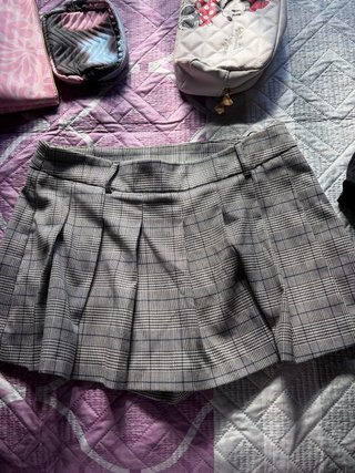 Falda de tablas estampada