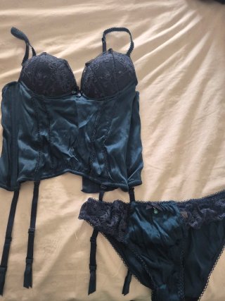 Conjunto de Lencería Azul Talla 38