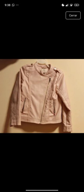 Chaqueta tipo biker rosa