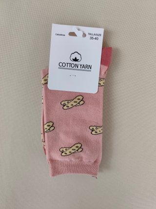 Calcetines con diseño de baguette (35-40) - Nuevo