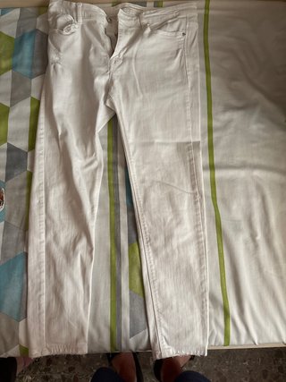 Vaqueros Blancos Mujer
